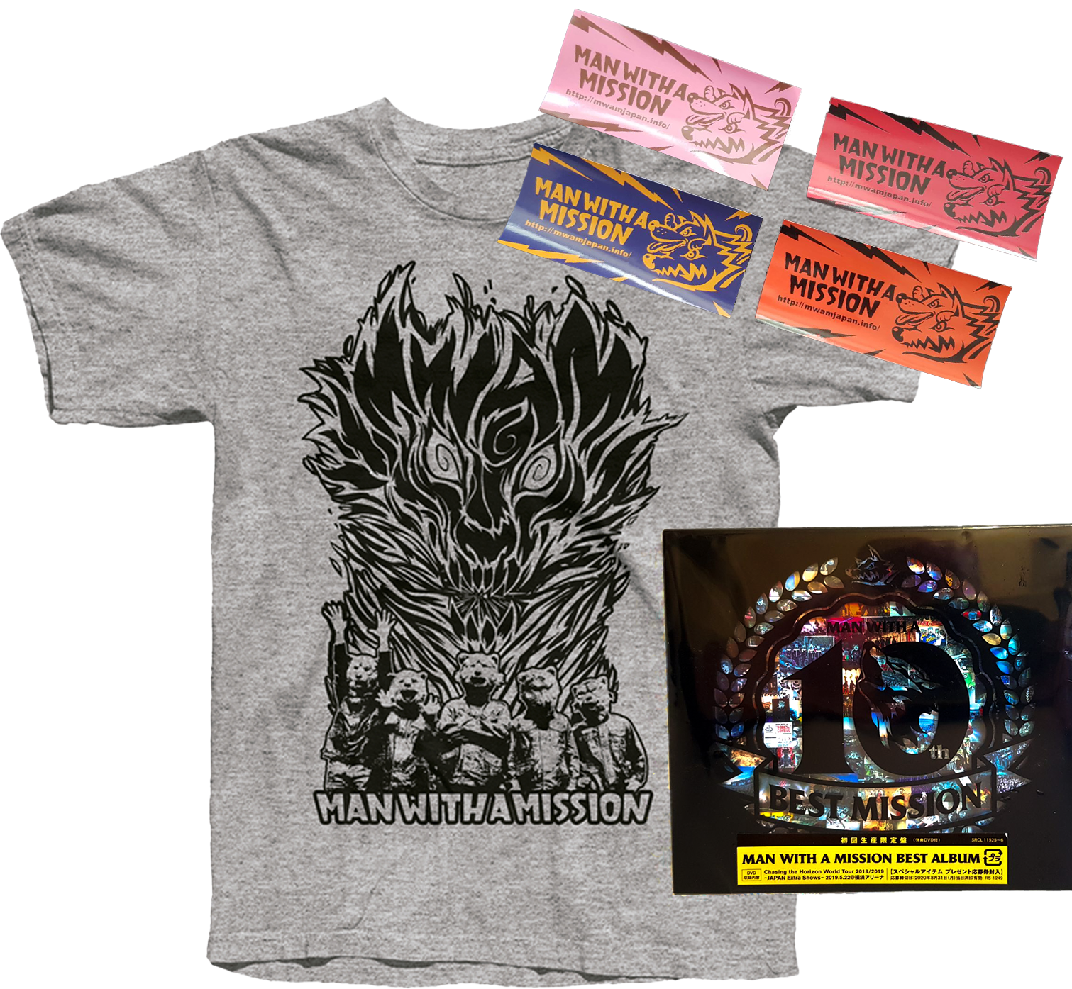 Man With A Mission DVD/T-Shirt Bundle – Ran Touring Official Man With A Mission DVD/T-Shirt Bundle – Ran Touring Official