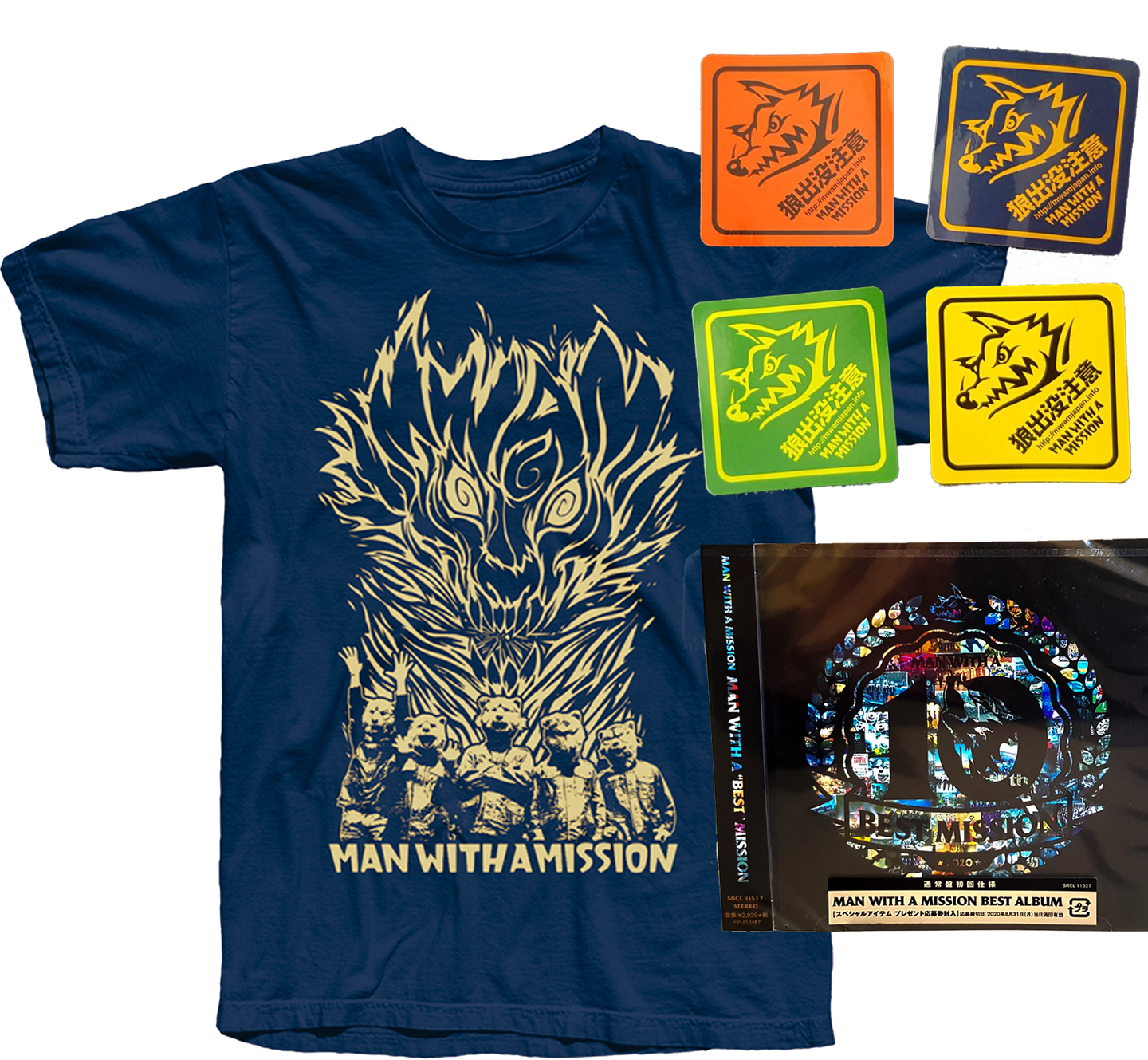 Man With A Mission CD/T-Shirt Bundle – Ran Touring Official Man With A Mission CD/T-Shirt Bundle – Ran Touring Official